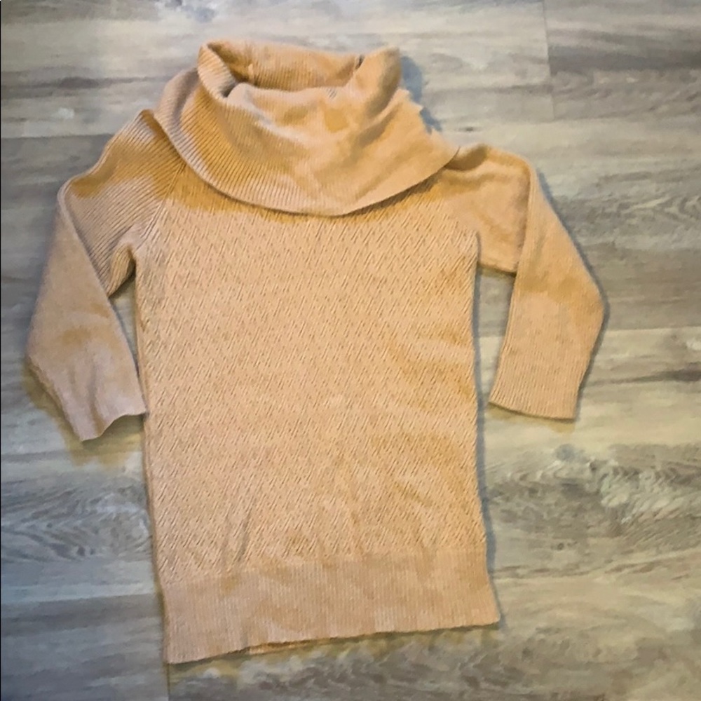 Tan cowl neck sweater